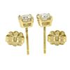 Image 3 : NEW Classic 14k Yellow Gold 0.82 ctw Round Brilliant Diamond Prong Stud Earrings