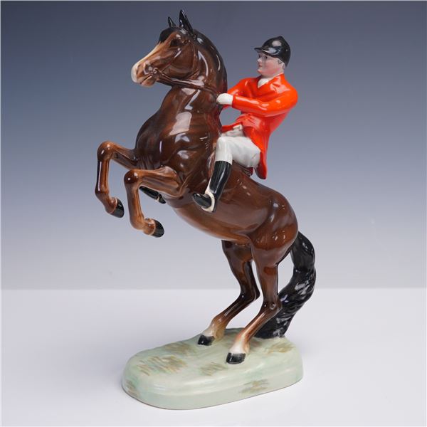 Beswick Porcelain Figurine, Huntsman on Rearing Horse