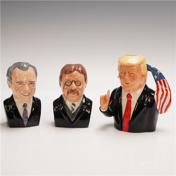 3pc Bairstow Manor Pottery Limited Edition American Presidents