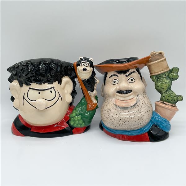 Pair of Royal Doulton Character Jugs, Dan, Dennis & Gnasher