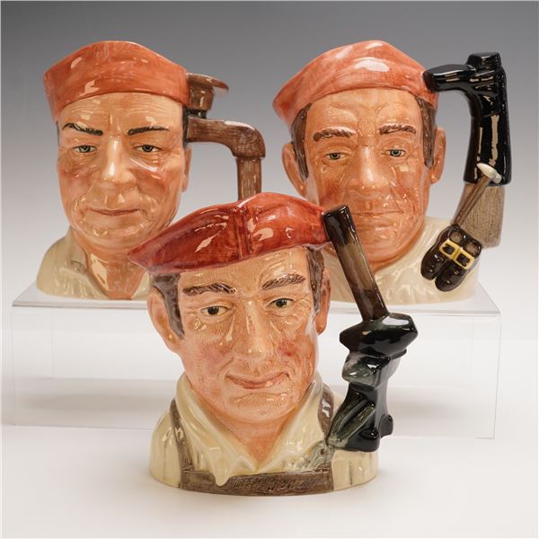 3pc Royal Doulton Character Jugs, Williamsburg Series