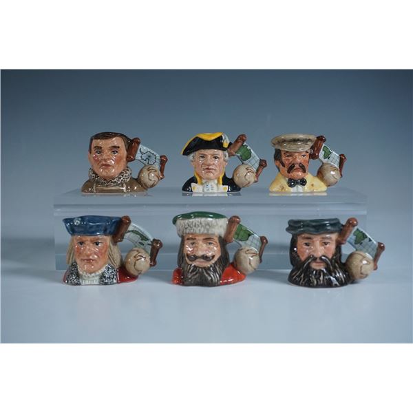Royal Doulton Set of 6 Tiny Character Jugs, Explorers Series