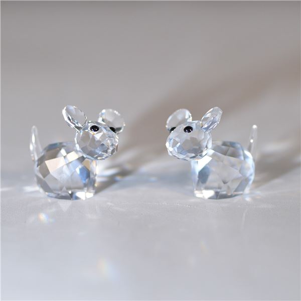 Swarovski Lovlots Pioneers " Joe and Harry Mice Figurines 843090