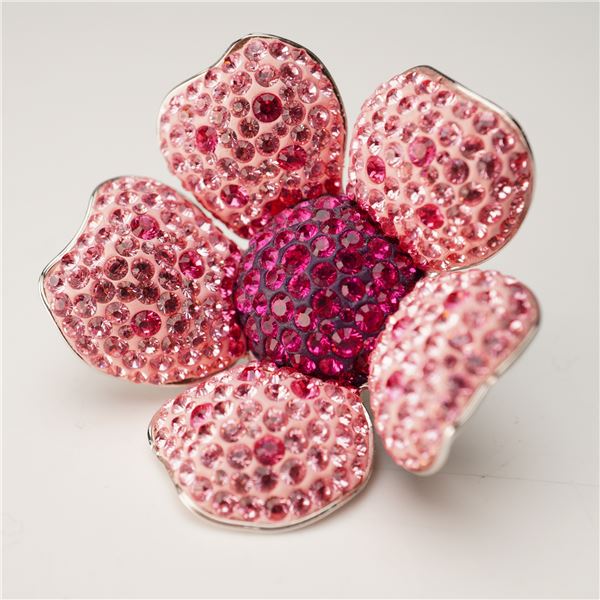 Swarovski Crystal Figurine, Mother's Day Pink Blossom Flower