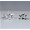 Image 1 : 2pc Swarovski Crystal Orchids Paperweights
