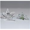 Image 2 : 2pc Swarovski Crystal Orchids Paperweights