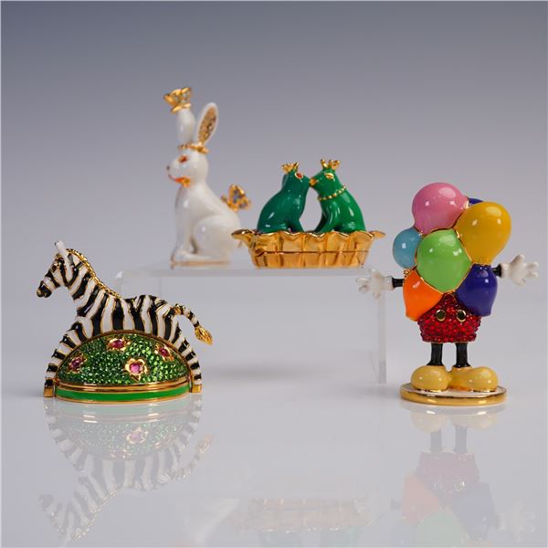 4pc Estee Lauder Solid Perfume Compacts, Assorted Designs