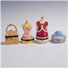 Image 1 : 4pc Ceramic Keepsake Boxes - Fashion Forms incl. Andrea by Sadek