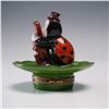 Image 2 : Limoges France Porcelain Figurine, Ladybug Musician on Lily Pad