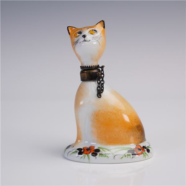 Limoges Porcelain Cat Perfume Bottle