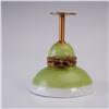 Image 1 : Limoges Porcelain Ring Box, Green Hat Stand Form with Bow Clasp