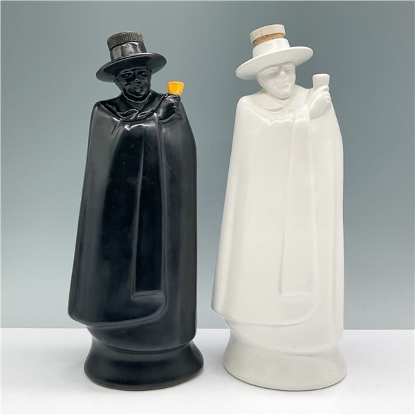 2pc Wedgwood Moonstone & Royal Doulton Sandeman Decanters