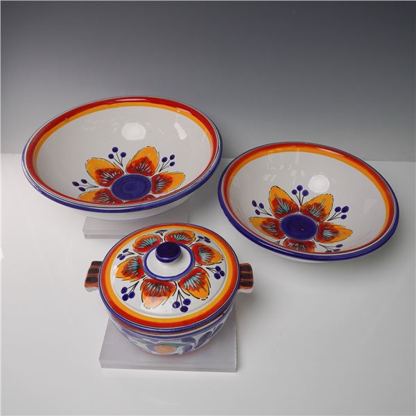 3pc Amiche Desuir Italian Ceramic Serving Set