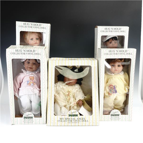 5pc Seymour Mann Collector Vinyl Dolls, Hug 'N Hold & My Special Angel