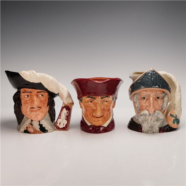 3pc Royal Doulton Jugs, D'Artagnan, Cardinal, Don Quixote
