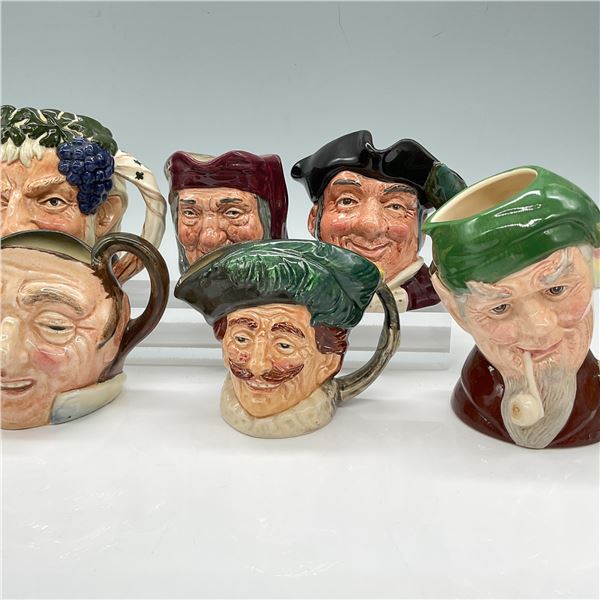 6pc Royal Doulton Character Jugs, Bacchus, Leprechaun & More
