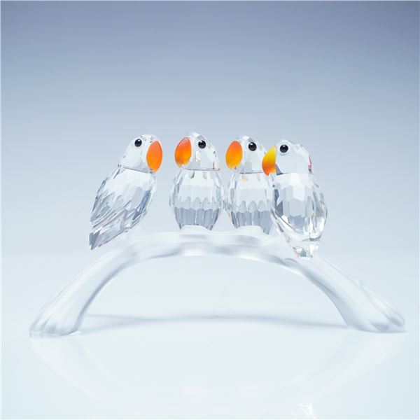 Swarovski Crystal Figurine, Lovebirds on Branch