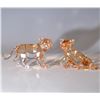 Image 1 : 2pc Swarovski SCS 2010 Figurines, Standing and Sitting Tiger Cub