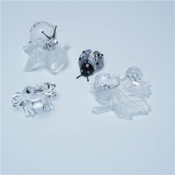 4pc Swarovski In The Secret Garden Crystal Figurines