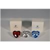 Image 4 : 3pc Swarovski SCS Heart Trilogy Crystal Figurines with Boxes