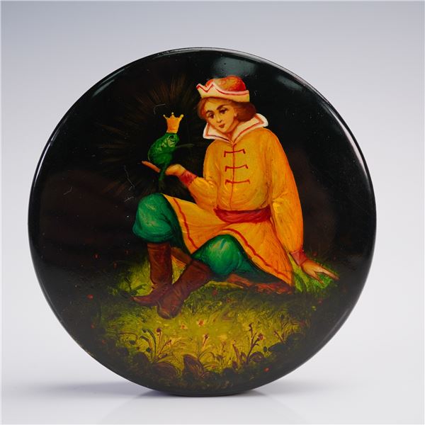 Russian Lacquer Box, Prince and the Frog Theme