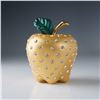 Image 1 : Rucinni Crystal Encrusted Apple Keepsake Box with Leaf Accent