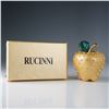 Image 6 : Rucinni Crystal Encrusted Apple Keepsake Box with Leaf Accent