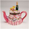 Image 4 : 3pc Porcelain Teapot and Stage-Themed Treasure Boxes