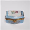 Image 1 : Limoges Porcelain Rectangular Floral Trinket Box