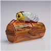 Image 1 : Limoges Porcelain Trinket Box, Cicada on Log