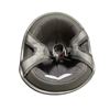 Image 2 : Gloss Black Half Motorcycle Helmet with Chin Strap (M)