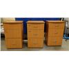 Image 1 : Qty 3 Laminate 3-Drawer Cabinets 19" x 19" x 30"H (contents not included)