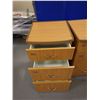 Image 2 : Qty 3 Laminate 3-Drawer Cabinets 19" x 19" x 30"H