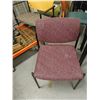 Image 2 : Qty 5 Metal Chairs w/ Upholstered Seats & Backs (3 armchairs are stacking)