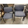 Image 1 : Qty 4 Metal Stacking Armchairs w/ Upholstered Seats & Backs