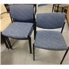 Image 1 : Qty 4 Metal Stacking Chairs w/ Upholstered Seats & Backs