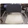 Image 2 : Metal Extra-Wide Armchair w/ Upholstered Seat & Back 31" x 17" x 35"H