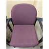 Image 2 : Qty 3 Metal Stacking Armchairs w/ Upholstered Seats & Backs