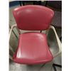 Image 2 : Qty 2 Metal Stacking Armchairs w/ Upholstered Seats & Backs