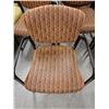 Image 2 : Qty 3 Metal Stacking Armchairs w/ Upholstered Seats & Backs