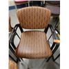 Image 4 : Qty 3 Metal Stacking Armchairs w/ Upholstered Seats & Backs