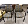 Image 1 : Qty 4 Metal Stacking Armchairs w/ Upholstered Seats & Backs