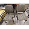 Image 2 : Qty 4 Metal Stacking Armchairs w/ Upholstered Seats & Backs