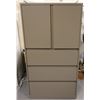 Image 1 : Steelcase 3-Drawer Lateral File Cabinet & 2-Door Enclosed Shelves 37" x 18" x 65"H