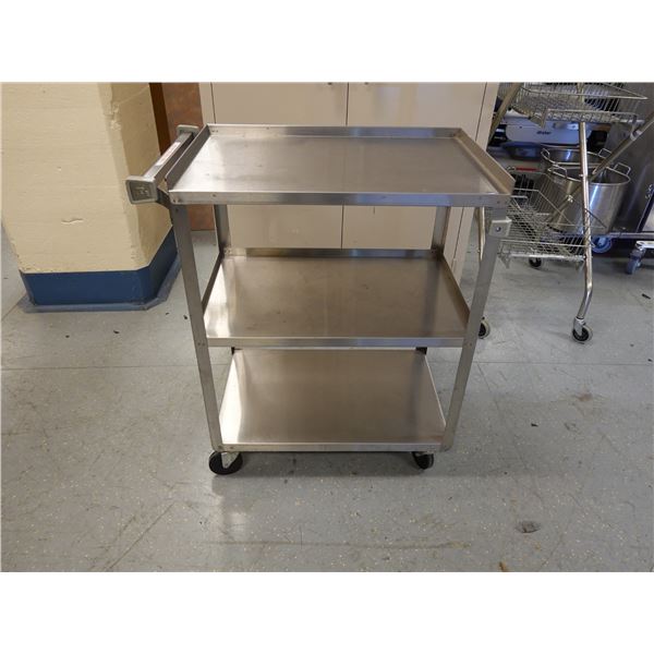 Lakeside Metal Utility Cart w/ 2 Undershelves 37" x 16" x 32"H
