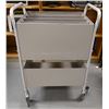Image 1 : Metal Rolling Document Cart w/ Undershelf 28" x 17" x 39"H