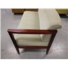 Image 8 : Wooden Love Seat w/ Upholstered Back & Seat 56" x 30" x 31"H