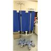 Image 1 : Qty 2 Rolling Medical Equipment IV Pole Stands