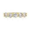 Image 4 : 18k Yellow Gold 1.22 ctw Round Ideal Low Profile Diamond 5 Stone Stack Band Ring