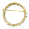 Image 3 : Vintage Retro 14k Yellow Gold 3.3 ctw Round Prong Set Garnet Wreath Circle Brooc